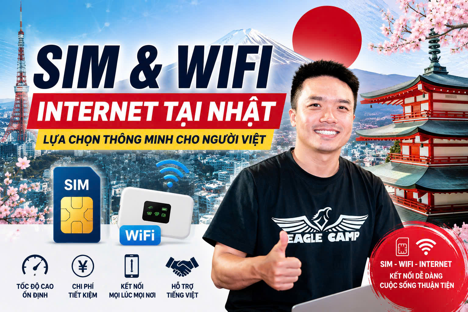 Đi du lịch Nhật Bản đừng lo mất sóng: người tôi tin để cả đoàn luôn có mạng — Xuân Đắc JP