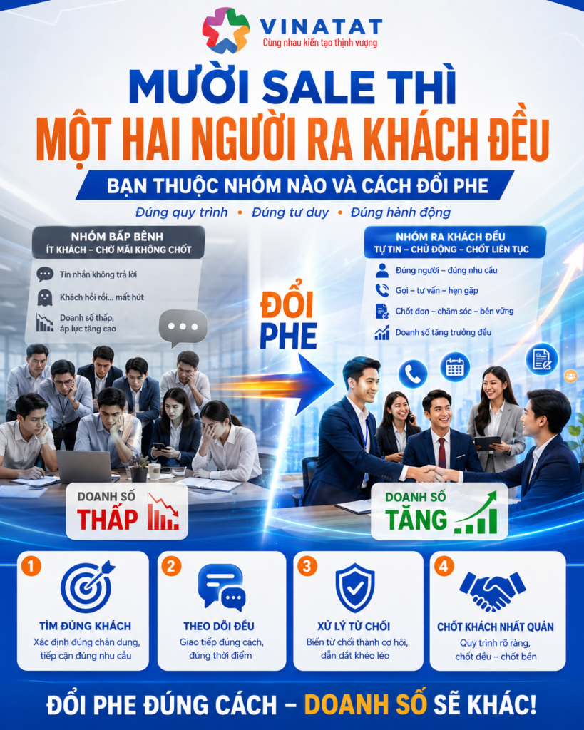 Mười sale thì một hai người ra khách đều: bạn thuộc nhóm nào và cách đổi phe