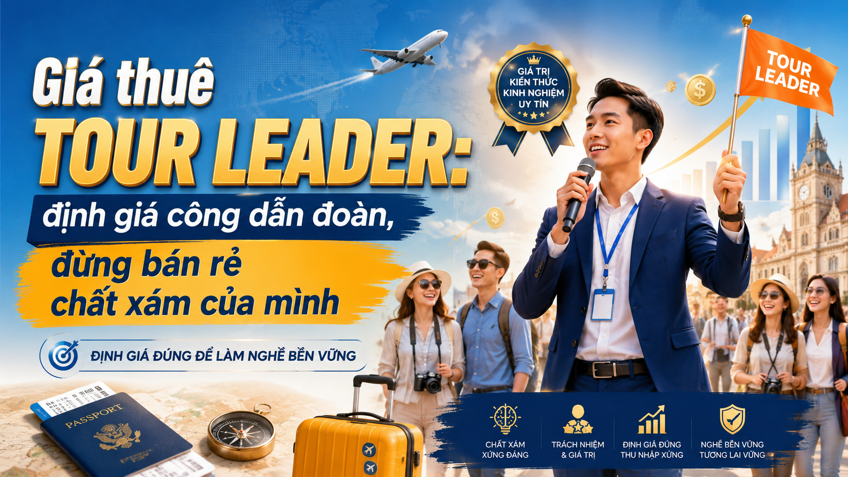 Giá thuê tour leader: định giá công dẫn đoàn, đừng bán rẻ chất xám của mình