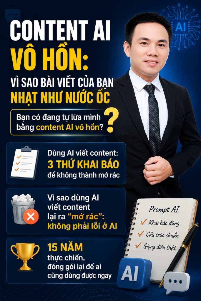 Dùng AI viết content: 3 thứ khai báo để không thành mớ rác