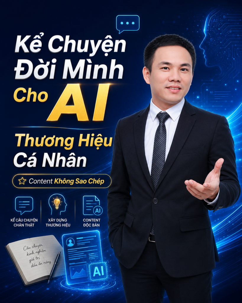 Kể Chuyện Đời Mình Cho AI: Thương Hiệu Cá Nhân Content Không Sao Chép