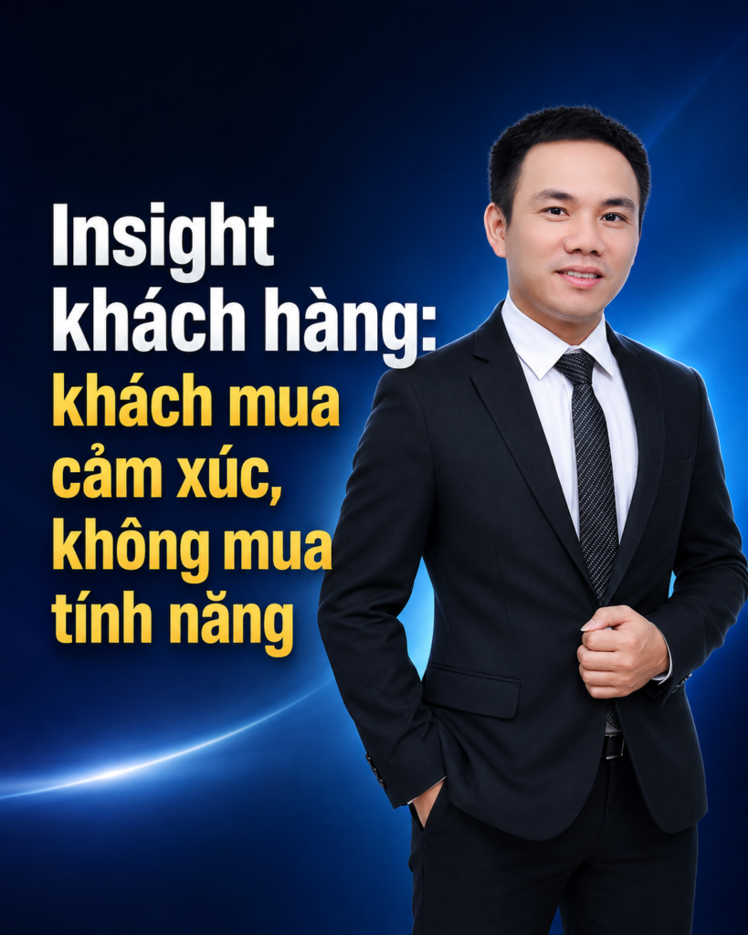 Insight khách hàng: khách mua cảm xúc, không mua tính năng