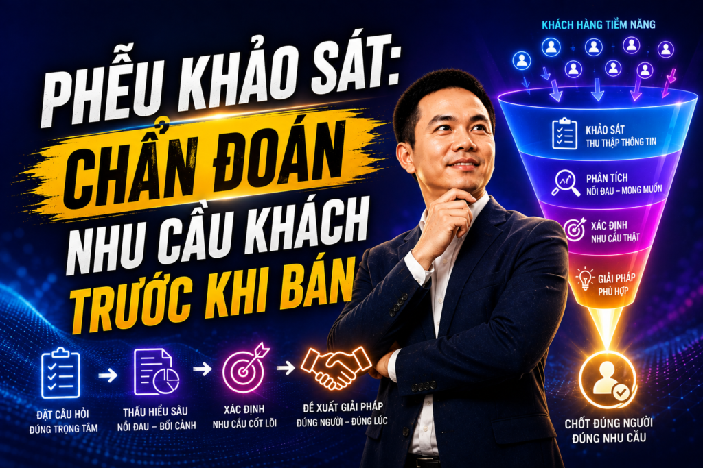 Phễu khảo sát: chẩn đoán nhu cầu khách trước khi bán