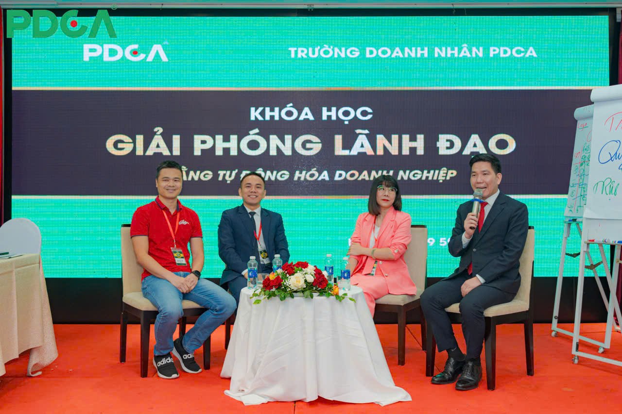 Mai Tiến Tần tại khóa học Giải phóng lãnh đạo, Trường Doanh nhân PDCA