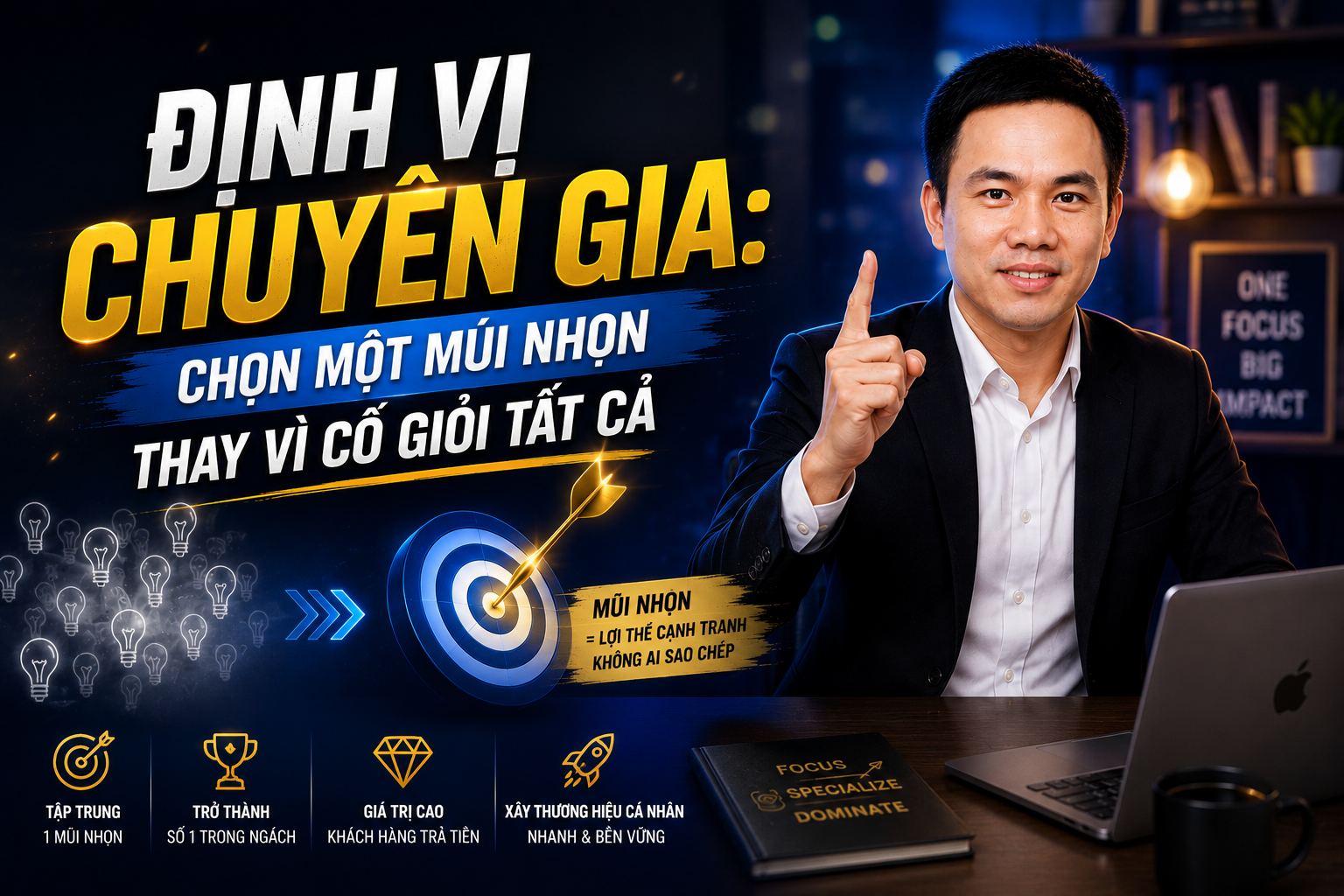 Định vị chuyên gia: chọn một mũi nhọn thay vì cố giỏi tất cả